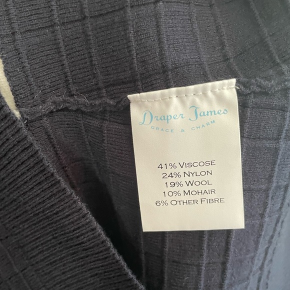 Draper James Stripe Mohair Sweater in Nassau Navy - Picture 9 of 9